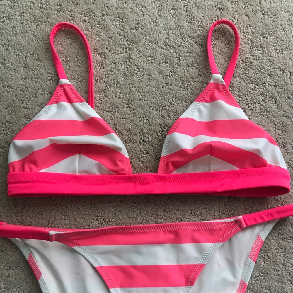 Solid and Striped Pink Stripe bikini